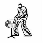 Steel Pan Player outline Acrylic Cut Outs