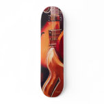 "Steel Strings" Giutars Watercolor Art Skateboard