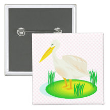 Steeple Stork Pinback Buttons
