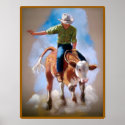 STEER RIDER POSTER (RODEO) posters