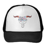 Steer Skull Tattoo Cap Mesh Hat
