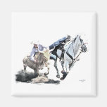 Steer wrestling magnet
