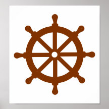 Steering wheel - ship poster