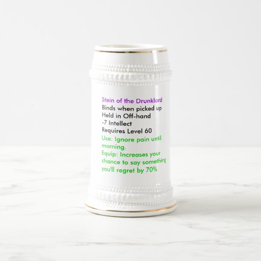 Stein of the Drunklord Coffee Mugs