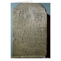 Stela commemorating the burial of the Apis Greeting Card