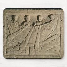 Stela depicting a rowing boat 'Felix Itala' Mouse Pads