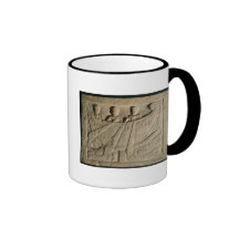 Stela depicting a rowing boat 'Felix Itala' Coffee Mugs