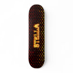 Stella skateboard fire and flames design.