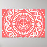 StellaRoot Anchor Down Pink Preppy Poster