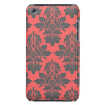 StellaRoot Capulet Rose Damask Pattern iPod Touch Case