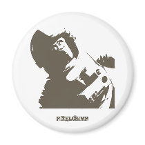 Stencil Space Ape Refrigerator Magnets