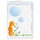Stenciled Seahorse Greeting Card