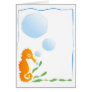 Stenciled Seahorse Greeting Card