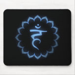 "Stenciled" Throat Chakra - Light Blue mousepads