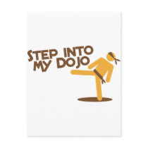 step into my dojo katate fighting design postcards