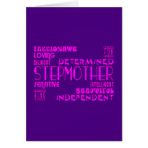Stepmothers Stepmoms Birthday Parties : Qualities Greeting Cards