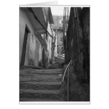 Steps in the biggest favela in Rio De Janeiro Greeting Cards