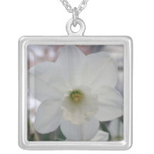 Sterling Silver Daffodil Necklace