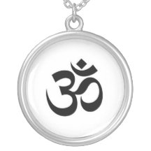 Sterling silver Necklace with om symbol