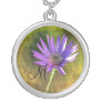 Sterling Silver Wildflower Initial Necklace