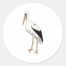 Sterling Stork Round Sticker