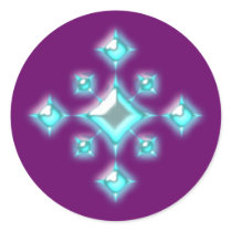 Stern blau star blue runde sticker