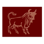 Sternzeichen Stier zodiac sign Taurus Postkarten