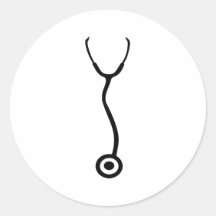 Stethoscope - Doctor Round Stickers