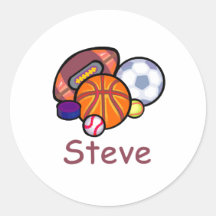 Steve Round Sticker
