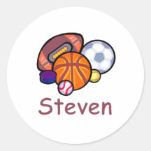 Steven Round Sticker
