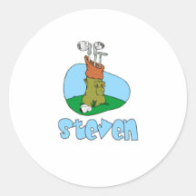 Steven Round Stickers