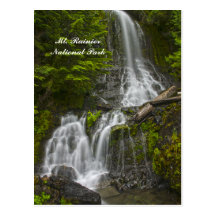 Stevens Canyon waterfall postcard