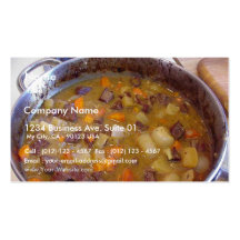 Stew Beef Carrots Turnips Food Dinner Cooking Business Cards