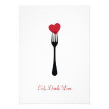 Stick A Fork In My Valentine Invitation