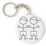 stick boy keychain twin boys