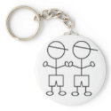 stick boy keychain twin boys