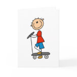 Stick Boy on Scooter Cards