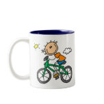Stick Boy Riding Bicycle Coffee Mug
