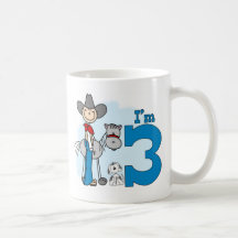 Stick Cowboy 3rd Birthday Mug
