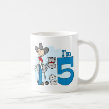 Stick Cowboy 5th Birthday Mug