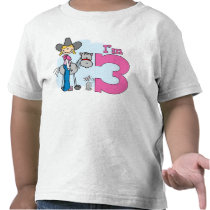 Stick Cowgirl 3rd Birthday Shirt