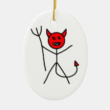 Stick Devil Christmas Ornament