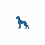 Stick Dogge blau 2,7 x 2,59 cm embroidered shirts