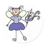 Stick Fairy Angel In Purple Sticker