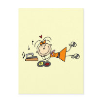 Stick Figure 50's Girl T-shirts and Gifts Post Cards