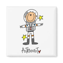 Stick Figure Astronaut T-shirts and Gifts Fridge Magnet