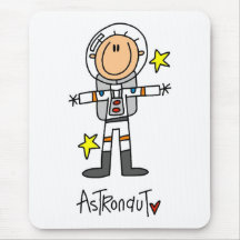 Stick Figure Astronaut T-shirts and Gifts Mouse Mat
