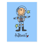 Stick Figure Astronaut T-shirts and Gifts Post Cards