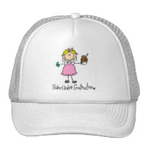 Stick Figure Baby Under Construction Mesh Hats