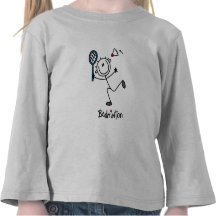 Stick Figure Badminton T-shirts and Gifts